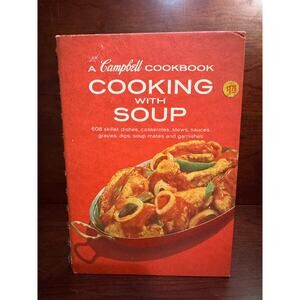 1976 Vintage Campbell Cookbook Cooking with Soup Recipes Spiral Binding